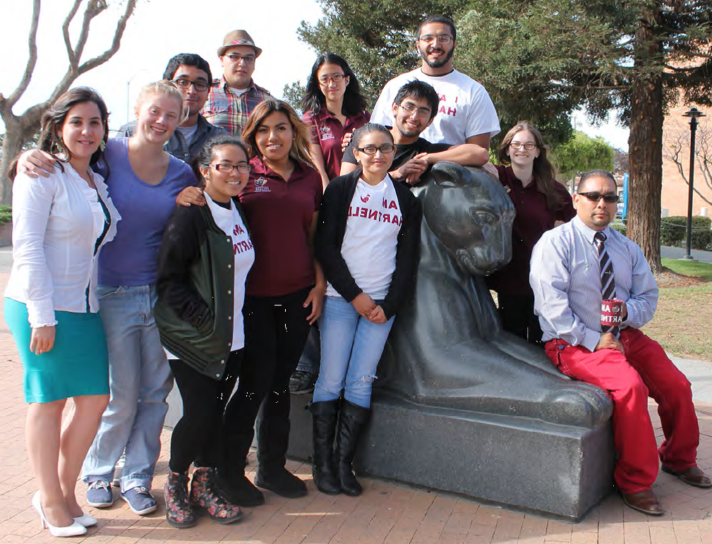 Group picture of Students around Panther